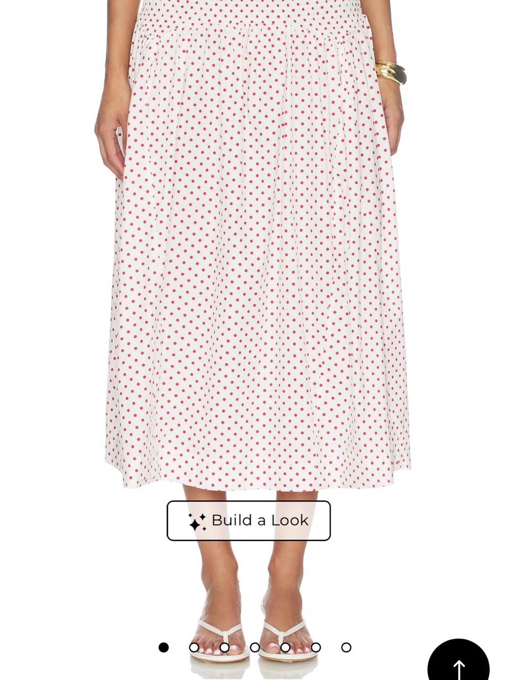 Damson Madder Layla skirt in off white and red spot